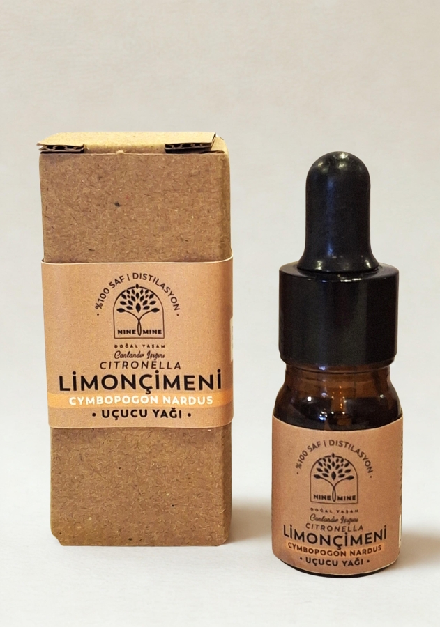 %100 Saf ve Doğal Limon Çimeni Uçucu Yağı 5 ml - Nine And Mine Doğal Yaşam