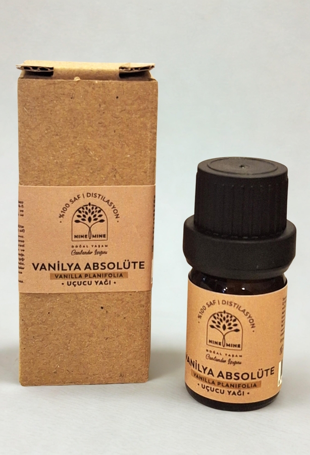 %100 Saf ve Doğal Vanilya Absolüte Uçucu Yağı 5 ml - Nine And Mine Doğal Yaşam