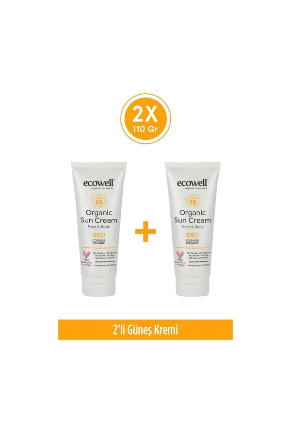 2'li Organik Güneş Kremi Seti 50 Spf - Ecowell