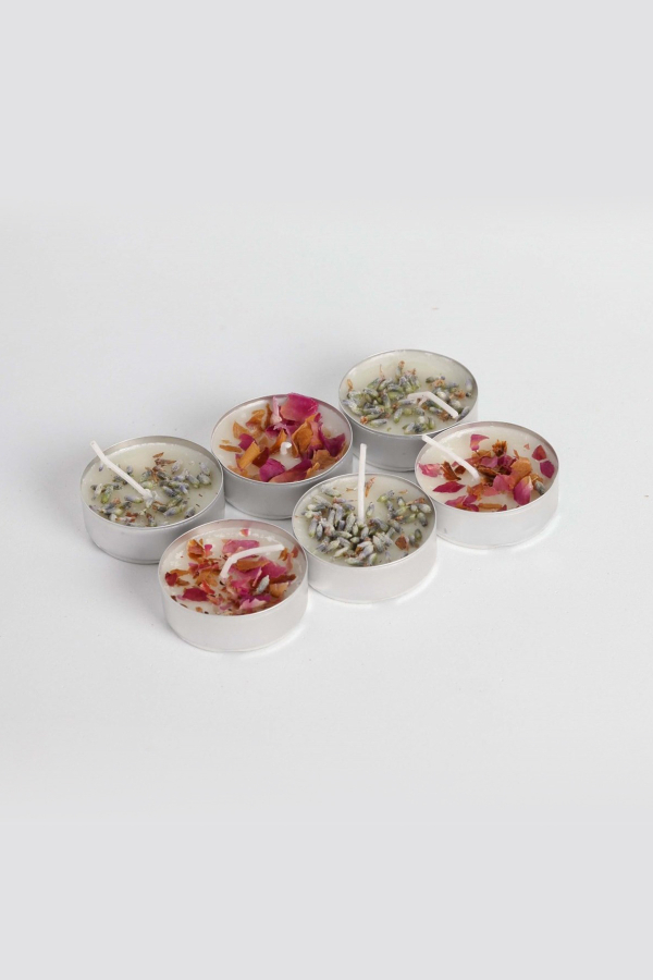 6'lı Doğal Soya Mumu Tealight Seti - Root Aromaterapi