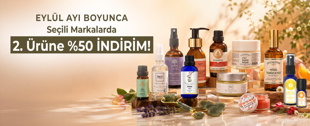 Eylül Ayı boyunca Seçili markalarda 2. ürüne %50 indirim