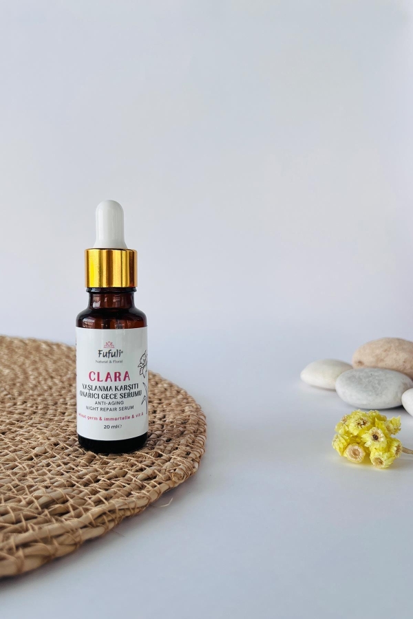 Clara Yaşlanma Karşıtı Onarıcı Gece Serumu - 20ml - Fufuli Natural & Floral