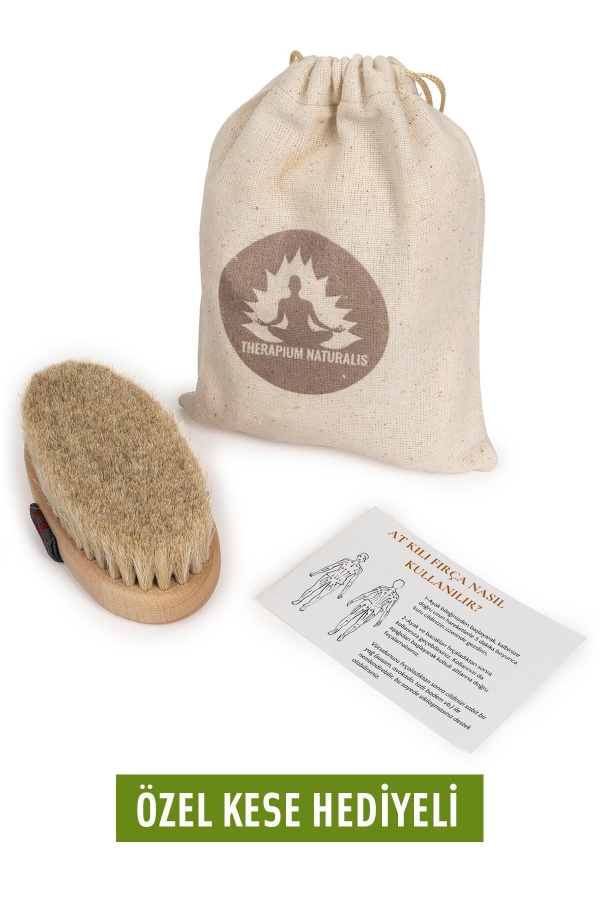 Doğal At Kılı Fırçası Oval (Kuru Fırçalama) - Therapium Naturalis