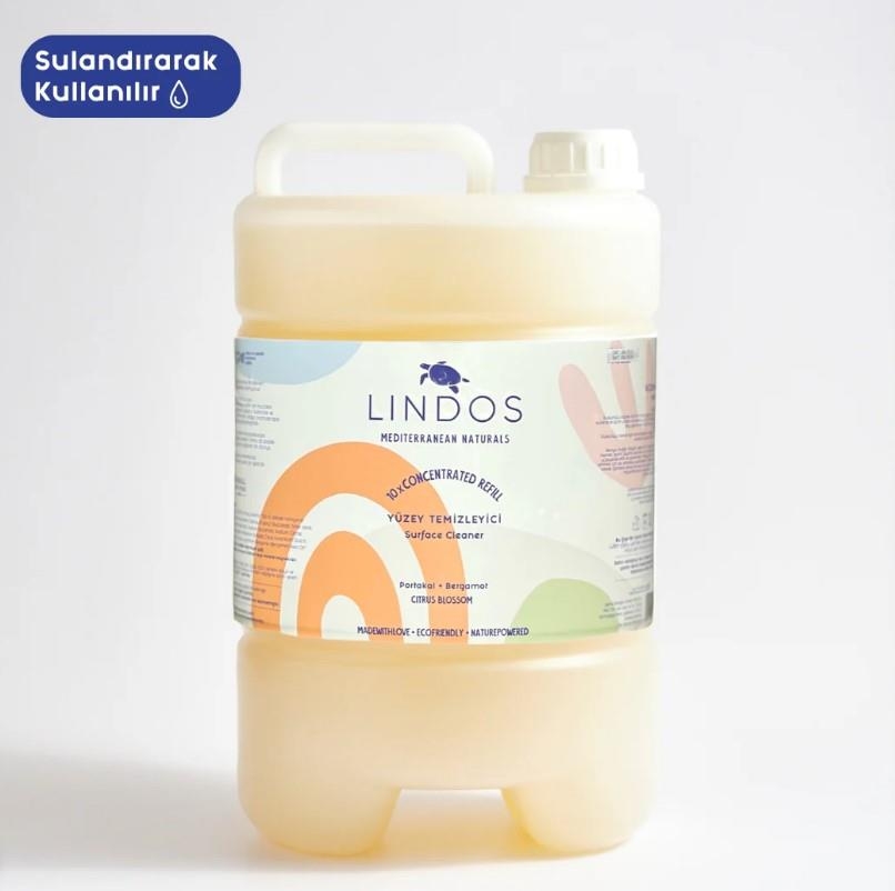 Doğal Süper Konsantre Yüzey Temizleyici - Portakal & Bergamot 5 lt - Lindos