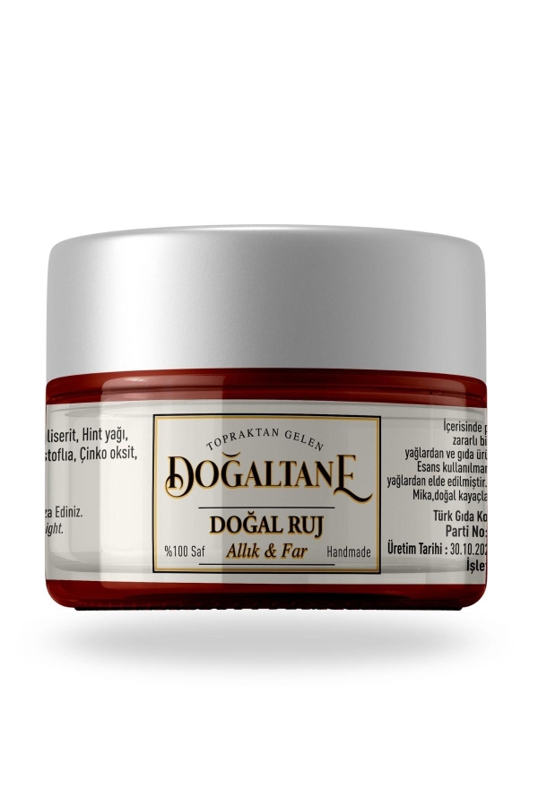 Kırmızı Renk Balmı (Ruj–Allık–Far) %100 Doğal – Vejetaryen – 10 ml - Doğaltane