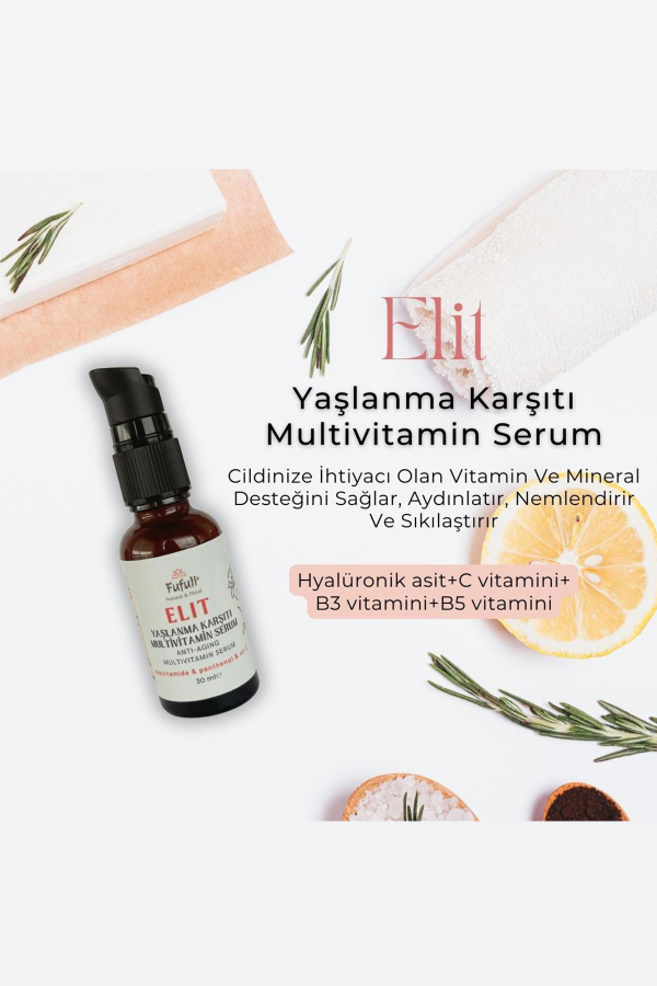 Elit Yaşlanma Karşıtı Multivitamin Serum - 30ml - Fufuli Natural & Floral