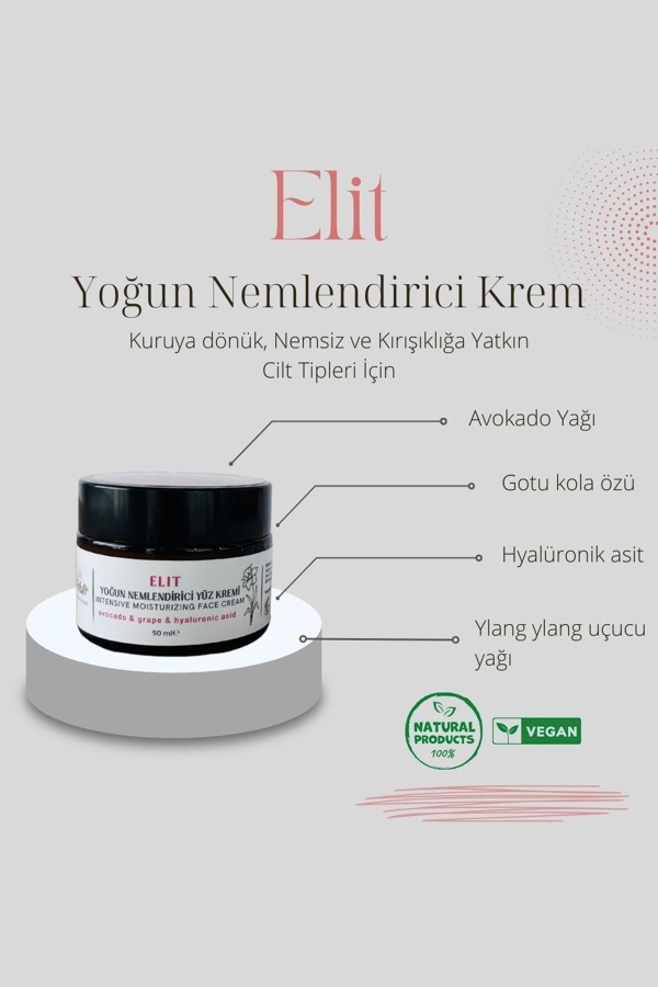 Elit Yoğun Nemlendirici Yüz Kremi 50 ml - Fufuli Natural & Floral