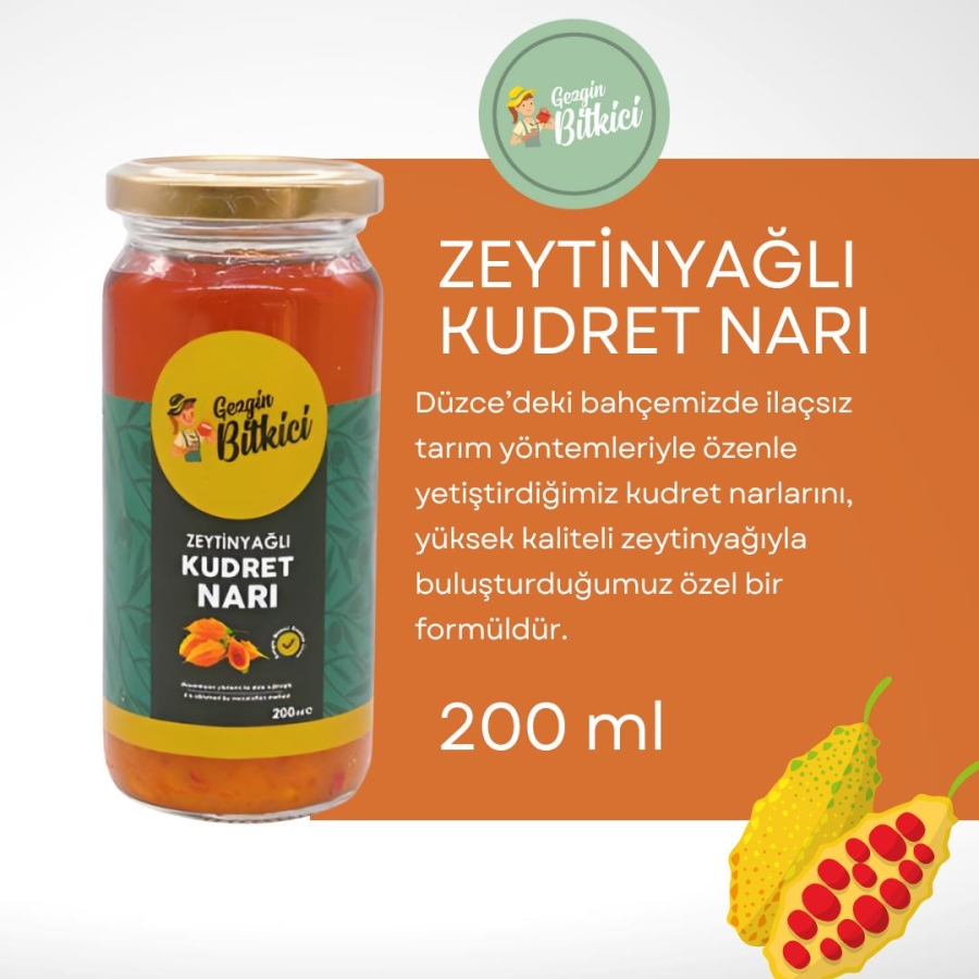 Gezgin Bitkici Zeytinyağlı Kudret Narı %100 Katkısız ve Doğal - Gezgin Bitkici