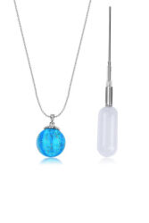 Kokulu Cam Top Kolye Mavi - Therapium Naturalis