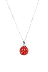 Kokulu Cam Top Kolye Kırmızı - Therapium Naturalis