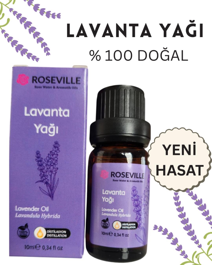 Lavanta Uçucu Yağı 10 ml %100 Saf ve Doğal Lavandula Hybrida - Roseville
