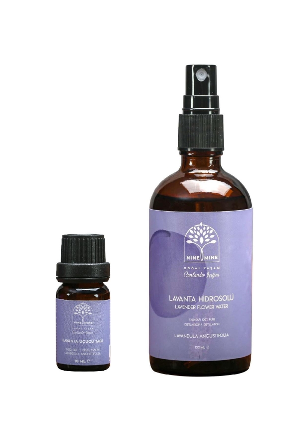 Lavanta Uçucu Yağı 10ml & Lavanta Hidrosolü 100ml - Nine And Mine Doğal Yaşam