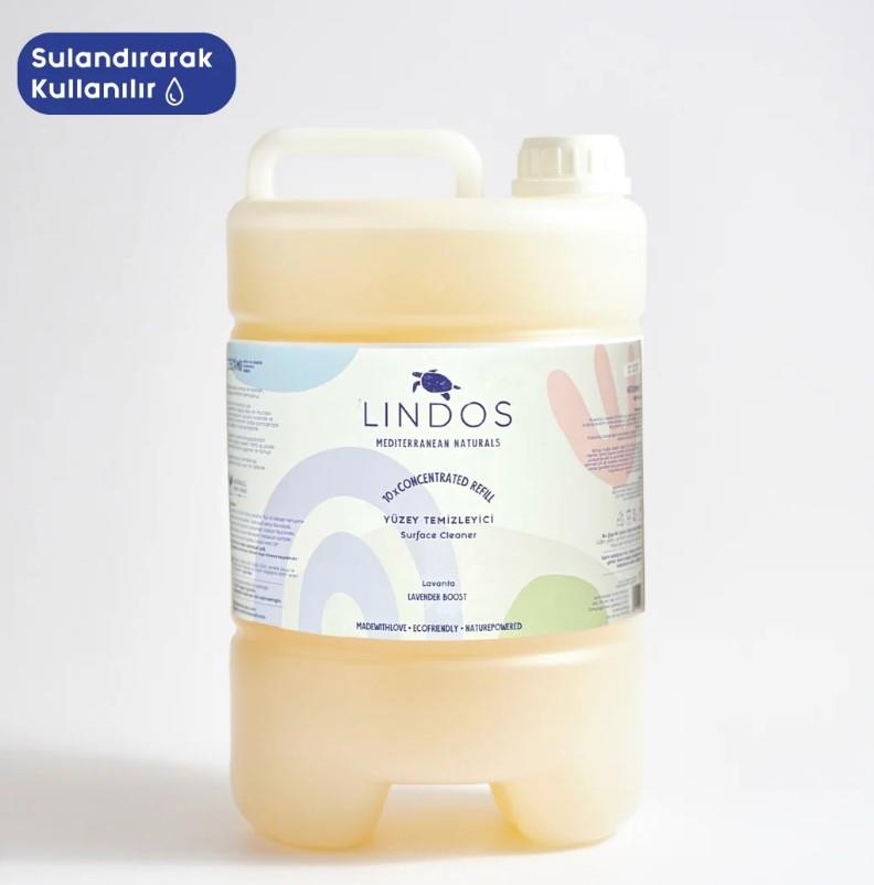 Lindos - Konsantre Yüzey Temizleyici - Lavanta - 5LT - Lindos