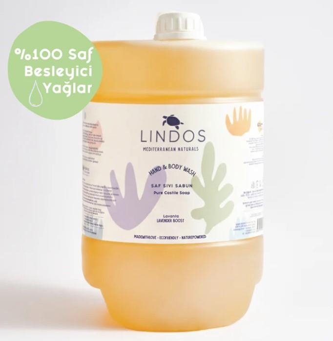 Lindos Saf Sıvı Kastil Sabun - Lavanta - 5LT - Lindos