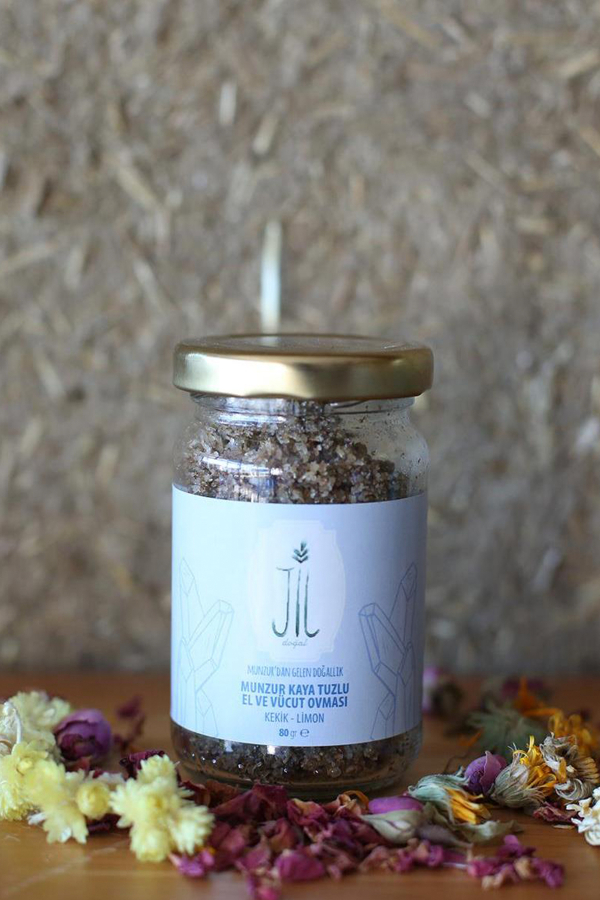 Munzur Kaya Tuzlu El ve Vücut Ovması - 80gr - Jil Doğal