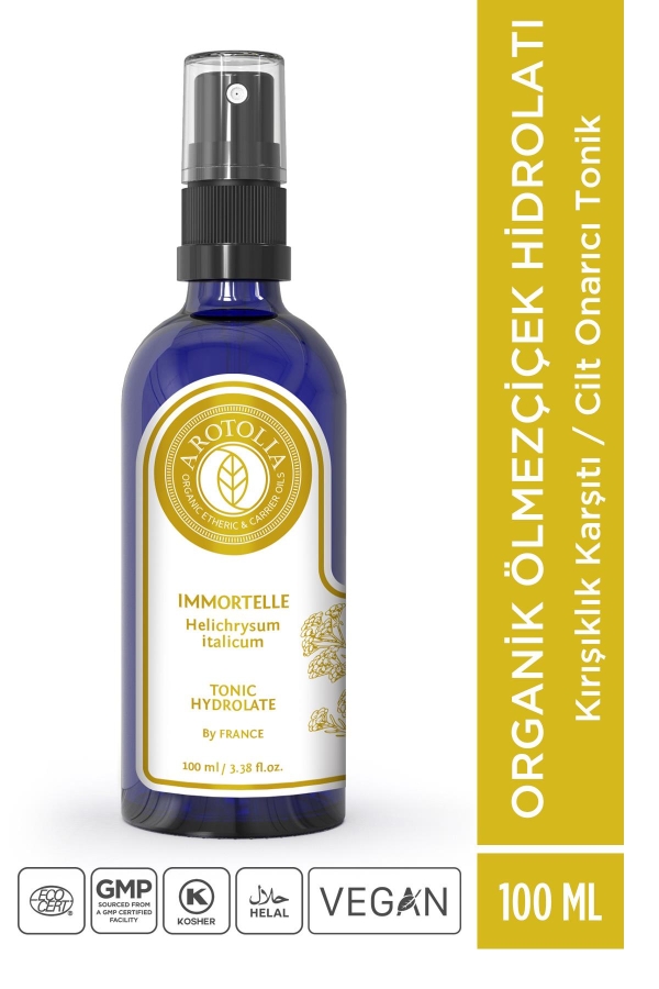 Organik Ölmez Çiçek Hidrolatı (Tonik) - 100ml - Arotolia