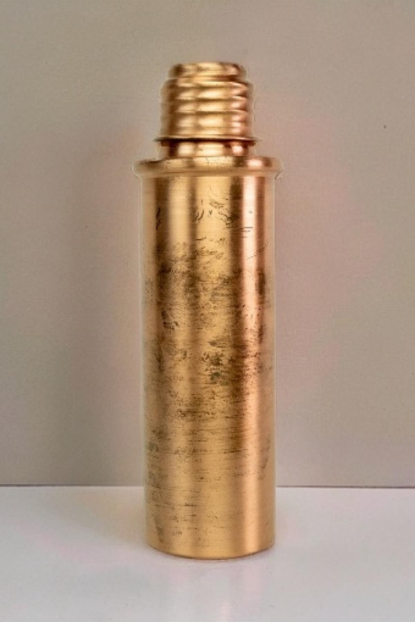 Parlak Metalik Bakır Matara Anadolu Motif - Hikona Heka