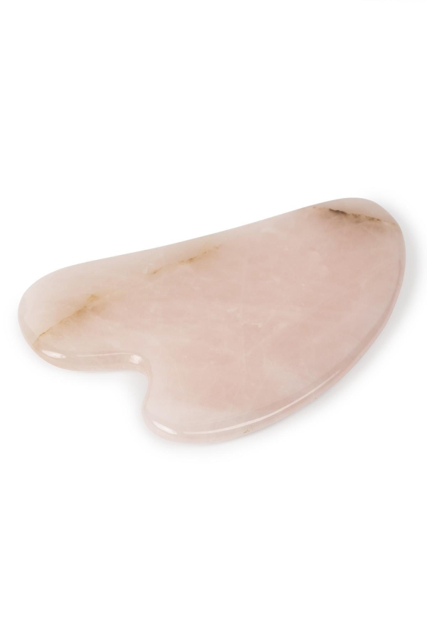 Pembe Kuvars Taşı Gua Sha Masaj Aleti (Kalp) - Therapium Naturalis