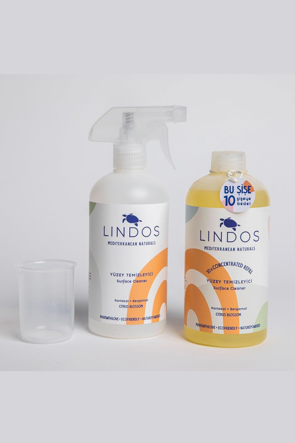 Portakal ve Bergamot Konsantre Yüzey Temizleyici - 600ml - Lindos