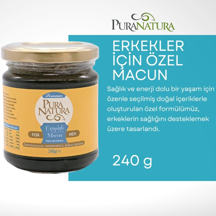 Pura Natura Erkekler İçin Özel Macun %100 Katkısız ve Doğal - Pura Natura