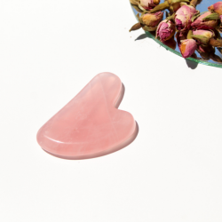 Root Aromaterapi Pembe Kuvars Kalp Gua Sha Yüz Masaj Aleti - Root Aromaterapi