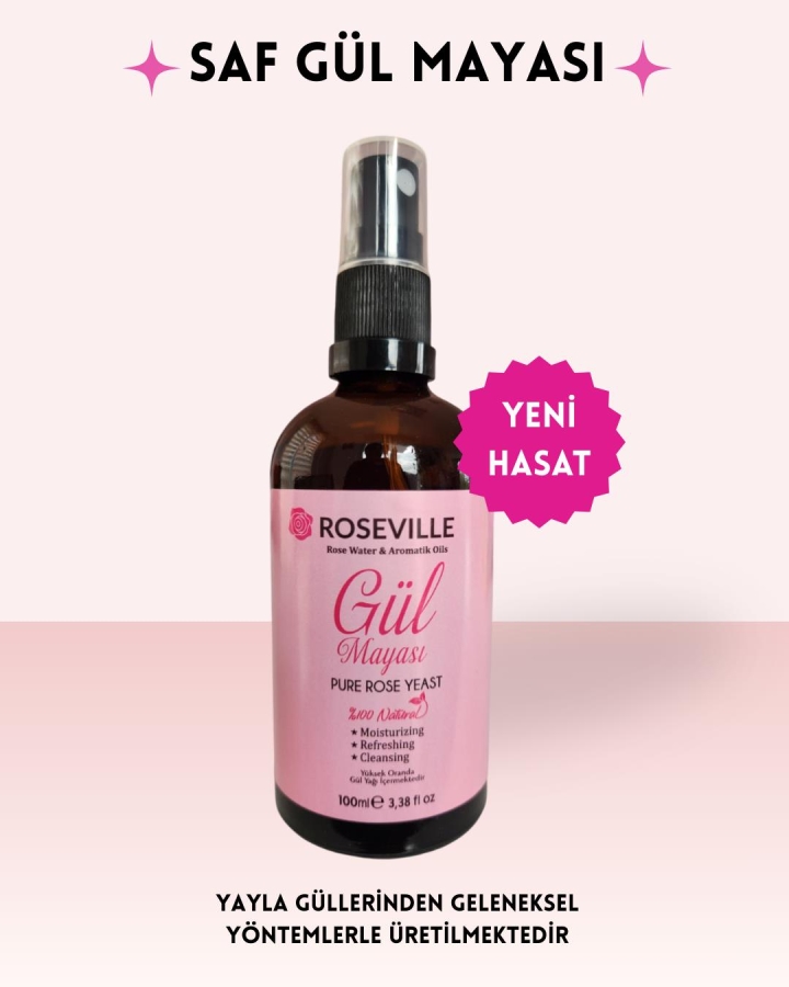 Roseville Gül Mayası Aydınlatıcı ve Gözenek Sıkılaştırıcı Tonik 100 ml Sprey Başlık - Roseville