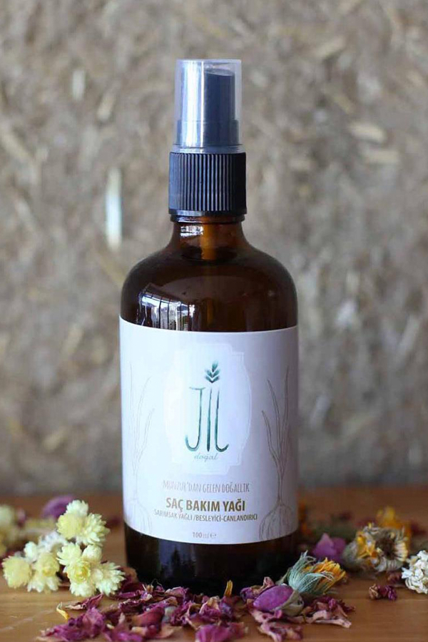 Sarımsaklı Besleyici Canlandırıcı Saç Bakım Yağı - 100ml - Jil Doğal
