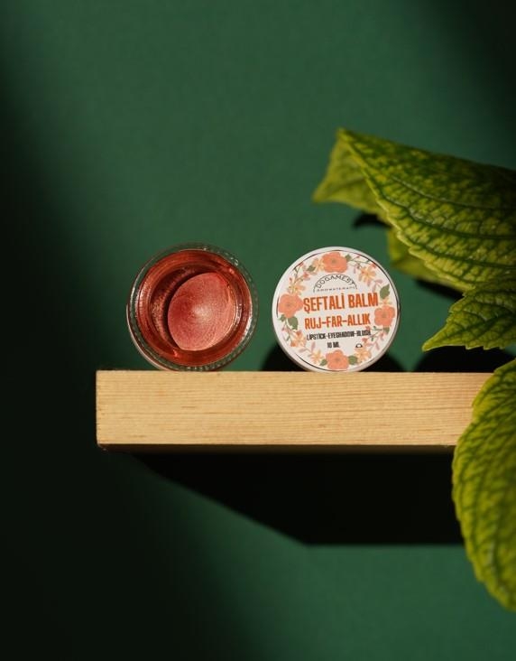 Şeftali Balm Ruj- Far- Allık 10 CC - Doğamest Aromaterapi