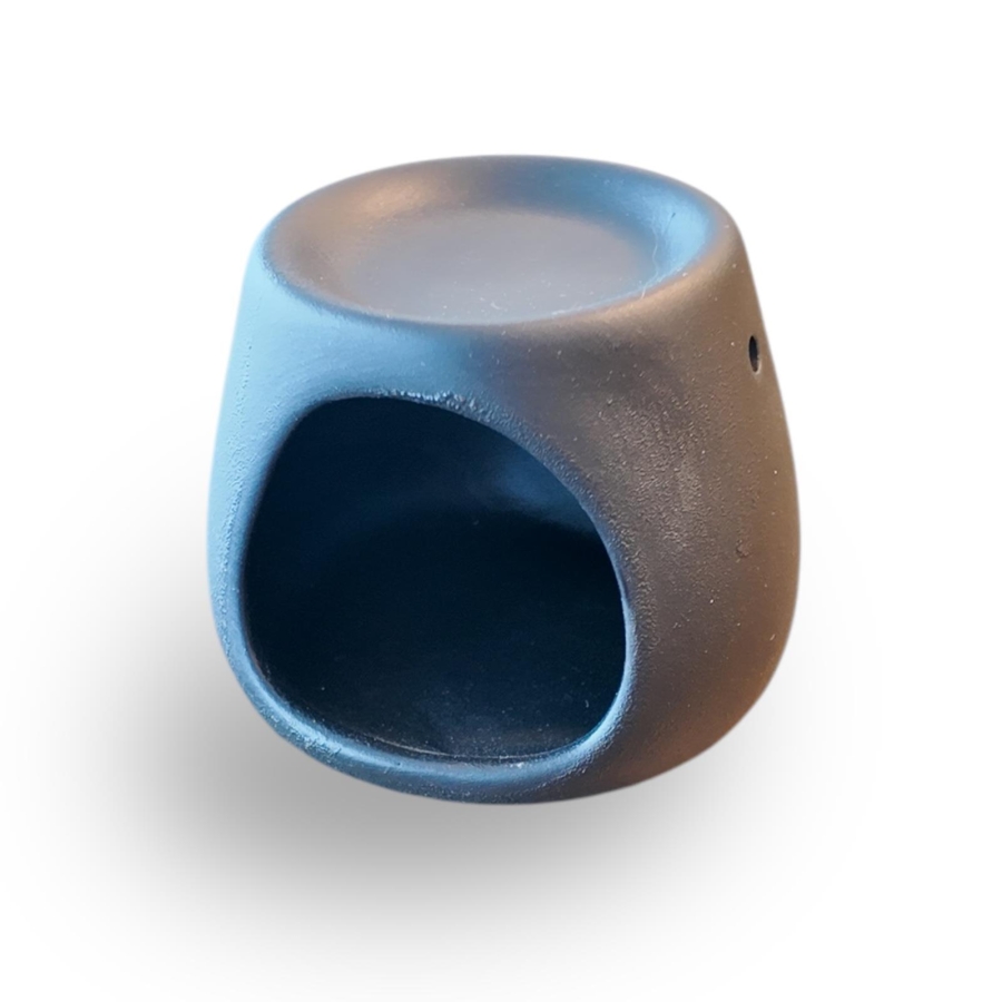 Therapium Naturalis Seramik El Yapımı Buhurdanlık Mat Siyah - Therapium Naturalis