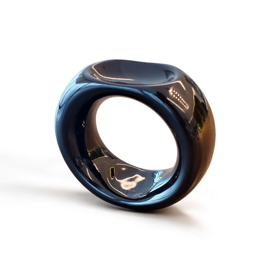 Therapium Naturalis Seramik El Yapımı Yüzük Model Buhurdanlık Siyah - Therapium Naturalis