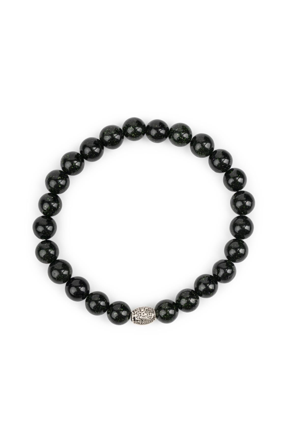 Yeşil Yıldız Doğal Taş Gümüş Bileklik - Therapium Naturalis